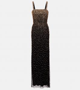 Платье цвета вишни, украшенное кристаллами Jenny Packham, Liquorice