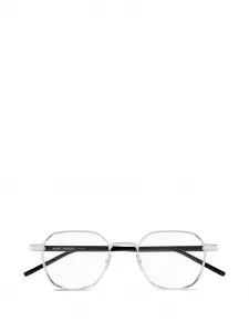 Очки с геометрической оправой Saint Laurent, серебряный