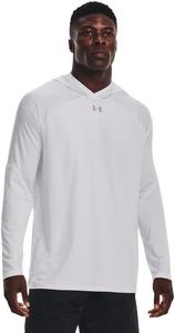 Under Armour мужская толстовка с длинным рукавом Team Knockout - влагоотводящая одежда, White-Mod Gray