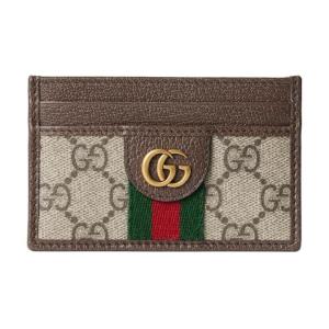 Ophidia Canvas с кожаным картхолдер Trumpets мужской бежево-коричневый GUCCI, Set (Bag+Dust Bag)