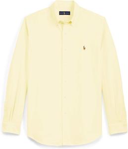 POLO RALPH LAUREN Мужская классическая клетчатая оксфордская рабочая рубашка с длинным рукавом, Yellow