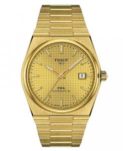 Мужские швейцарские автоматические часы PRX Powermatic 80 с золотым PVD-браслетом из нержавеющей стали, 40 мм Tissot, золото