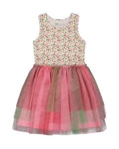 Платье для девочек из хлопка и сетки с градиентной юбкой - Little Kid Deux par Deux, розовый