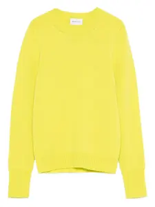 Свитер из шерсти мериноса с круглым вырезом SCAGLIONE, желтый