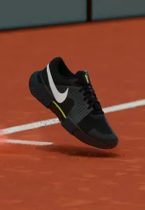 Кроссовки для тенниса zoom gp challenge 1.5 для грунтовых кортов Nike Performance, Black/White/Anthracite/Volt
