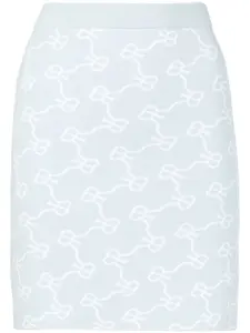 Трикотажная юбка с монограммой Rokh, синий