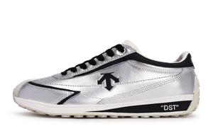 Кроссовки Cron Racer износостойкие, повседневные, низкие, унисекс, черные, серебристые DESCENTE, Black Silver