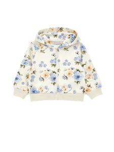Толстовка Monnalisa FIORI ALL OVER, Ecru/Celeste/Multi-Coloured