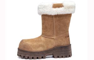 Теплые и износостойкие зимние ботинки Women's CAIHEE, camel rubbing