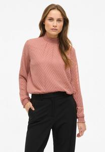 Блуза VILA MIT LANGEN ÄRMELN HIGH NECK, Brick Dust/Light Red