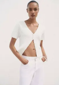 Кардиган с короткими рукавами Mango, White