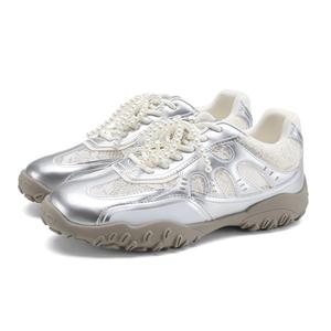 Устойчивые к истиранию низкие повседневные туфли для женщин FOXER, Beige Yellow