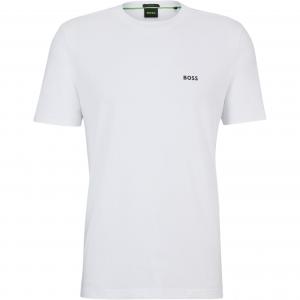 Футболка с принтом логотипа Boss Regular Fit HUGO BOSS, белый