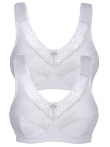 Бюстгальтер без косточек SUSA 2er Pack Entlastungs BH ohne Bügel Basic, цвет weiss weiss