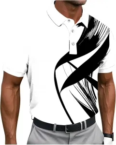 Мужская летняя рубашка с коротким рукавом и принтом