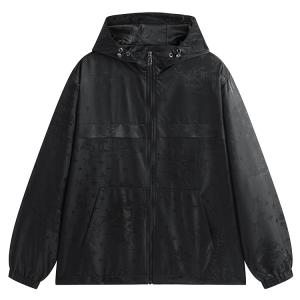 Джаккардовое худи-пальто для мужчин PEACEBIRD MEN, черный 1