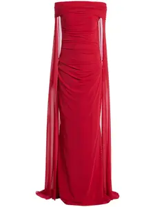 Вечернее платье с открытыми плечами Talbot Runhof, красный