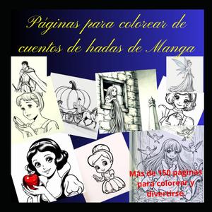 Páginas para colorear de cuentos de hadas de Manga: Más de 150 páginas para colorear y divertirse (Spanish Edition) (Independently published)