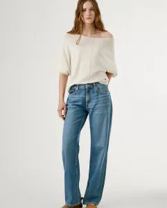 Ковбойские джинсы для женщин с заниженной посадкой и эффектом потертости Pepe Jeans, синий