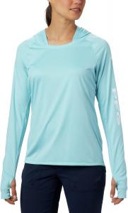 Columbia Women's Tidal Tee Hoodie, Clear Blue/White Logo