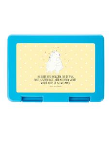 Mr. & Mrs. Panda Ланчбокс с изображением белого медведя и надписью пастельно-желтого цвета