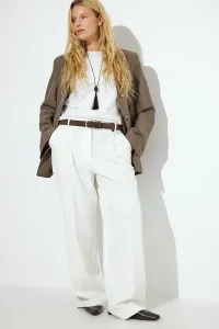 Брюки с высокой посадкой Na-Kd, White