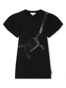 Платье с принтом Marc Jacobs Kids, черный