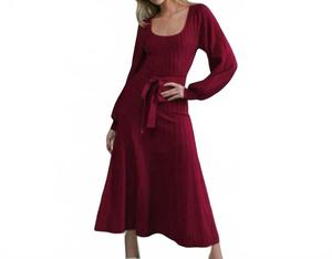 Люэлла Винное трикотажное миди-платье FLYING TOMATO, Sweet Wine