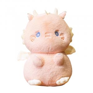 Плюшевая кукла Little Dragon в стиле Cartoon Healing, высота 35 см MLING, розовый