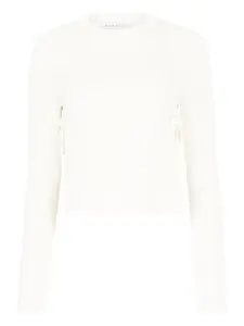 Свитер в рубчик с бантами Nina Ricci, нейтральный