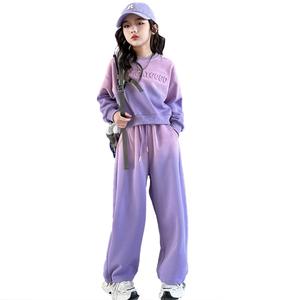 Повседневная спортивная одежда для детей на весну и осень Disney, фиолетовый