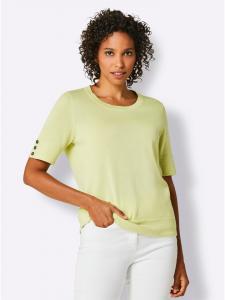 Свитер с короткими рукавами фисташкового цвета creation L