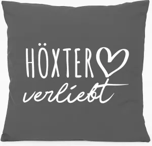 Подушка для дивана Huuraa Höxter in Love Gift 40x40 см с наполнителем Steel Grey Cotton Höxter Souvenir Hellweg Druckerei