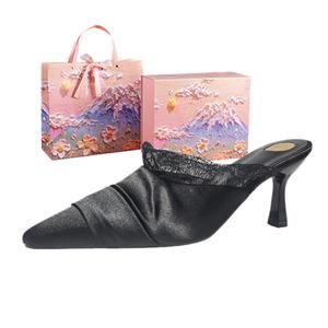 AJPAP Женские противоскользящие тапочки с закрытым носком Black-Cloud Peaks Flower Sea Box, цвет Black-Cloud Peaks Flower Sea Box