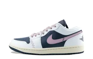 Jordan Кроссовки баскетбольные низкие Air 1 амортизирующие противоскользящие износостойкие винтажные женские black pink