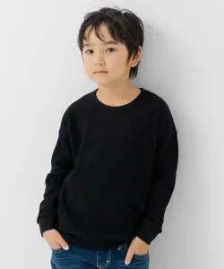 Футболка с длинными рукавами вафельной расцветки Chil2, цвет Black