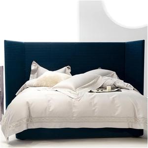 YUSIWOAL Комплект постельного белья из египетского хлопка 1400TC с вышивкой и перфорированным краем