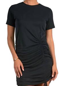 Черное платье с застежкой на застежку для отпуска Elan, черный