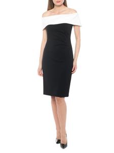 Платье-футляр с открытыми плечами Marina, цвет Black Ivory