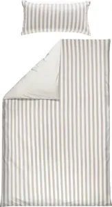 Двустороннее постельное белье , серо-белое, 1x 135x220 см + 1x 40x80 см Erwin Müller