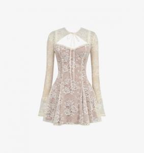 Мини-Платье Alice с кружевом в форме сердца House Of Cb, бежевый