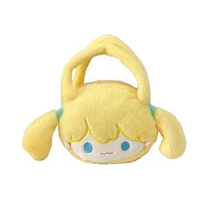 Плюшевая кукла с двойными хвостиками в мультяшном стиле OLOEY, желтый