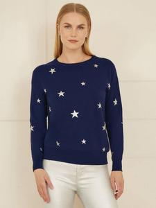 Джемпер с фольгированными звездами Yumi, Navy