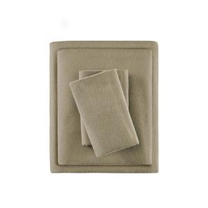 Комплект постельного белья True North от Sleep Philosophy Cosy из хлопковой фланели, цвет Tan