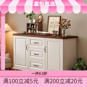 Mansfield Комод 100 см для спальни и гостиной из дерева, 2 дверцы и 3 ящика, цвет белый + темный орех