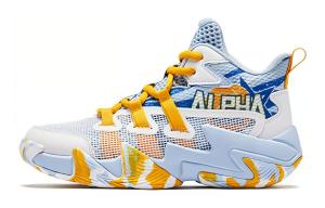 Детские баскетбольные кроссовки GS Low-top Синие/Оранжевые/Белые Qiaodan