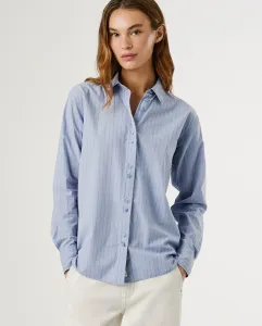 Женская рубашка из поплиновой ткани с полосатым принтом Pepe Jeans, синий