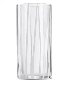 Стеклянная ваза Cyrcus в полоску (7 x 14,6 см) Nasonmoretti, белый