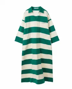 Длинное платье в полоску Plain People, цвет Green X Off