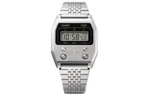CASIO Часы Men VINTAGE Series Silver Watch A1100D-1VT, Silver Dial